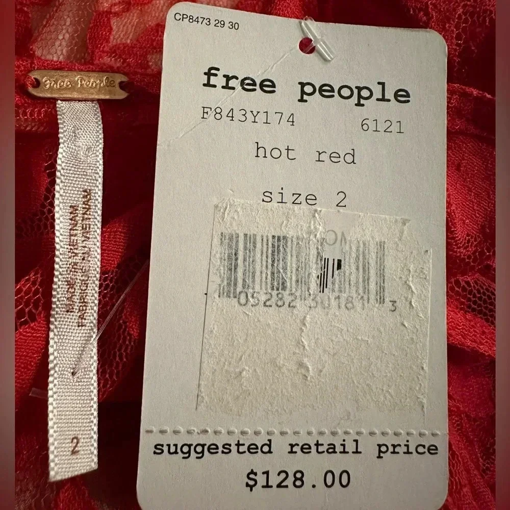 Free People Floral Mesh Lace Dress size 2
